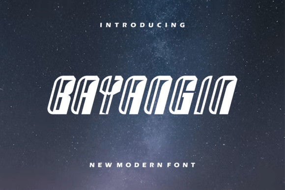 Bayangin: A Sporty and Modern Display Font for Editorial Design
