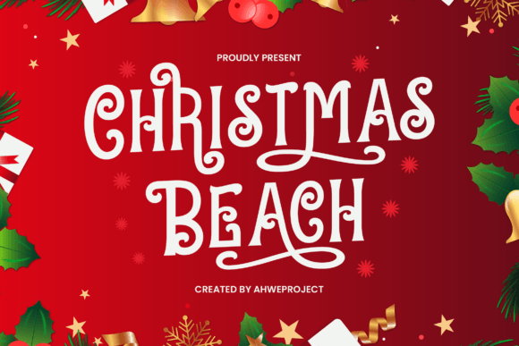 Christmas Beach Font for Festive Campaign Designs