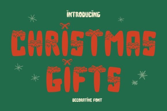 Christmas Gifts Font: A Playful Display Typeface for Festive Branding