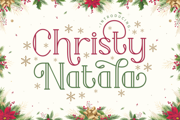 Christy Natala: A Festive Font for Wintery Branding