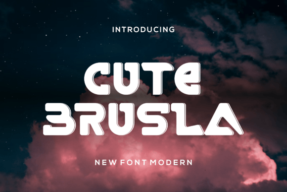 Cutebrusla: A Playful Display Font for Digital Creativity