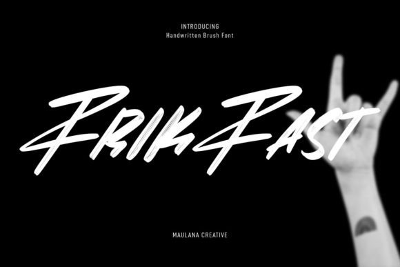 Frikfast: A Slanted Brush Script Font for Bold Branding