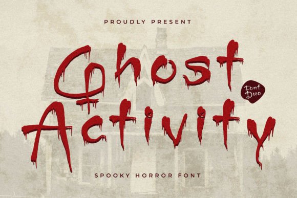 Ghost Activity Font for Spooky Designs and Halloween Creations