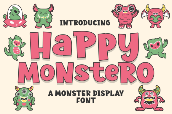 Happy Monstero: A Playful Display Font for Creative Publishing