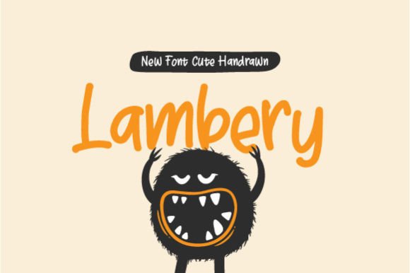 Lambery: A Playful Handwritten Display Font for Whimsical Designs