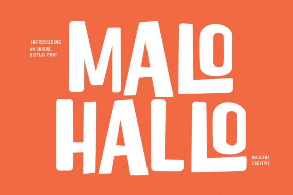 Malohallo: A Whimsical Display Font for Digital Creativity