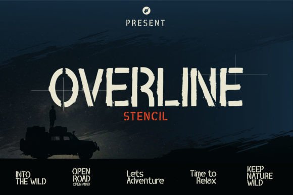 Overline Stencil for Modern Editorial Design