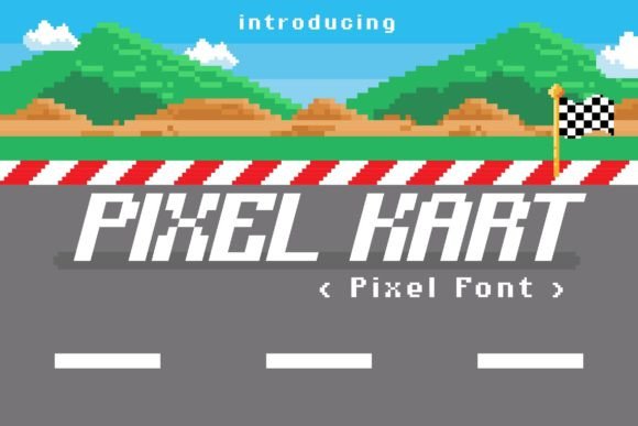 Pixel Kart Font for Retro-Inspired Handmade Creations