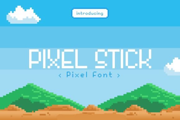 Pixel Stick Font for Retro-Themed Editorial Design