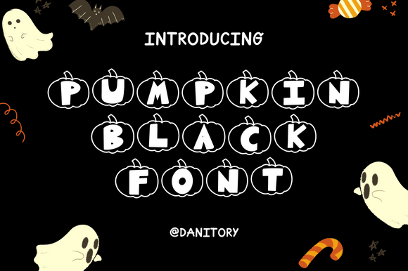 Pumpkin Black Font for Cozy Fall Branding