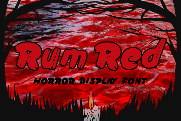 Rum Red: A Spooky Display Font for Bold Branding
