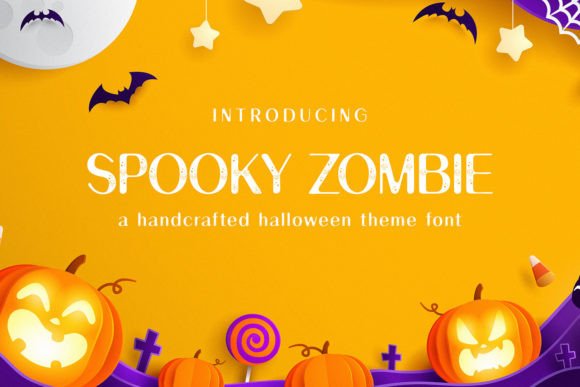 Spooky Zombie Font for Halloween Craft Projects