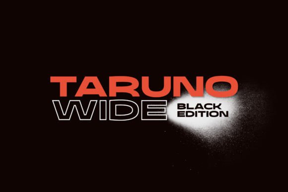 Taruno Wide Black for Bold and Sleek Editorial Design